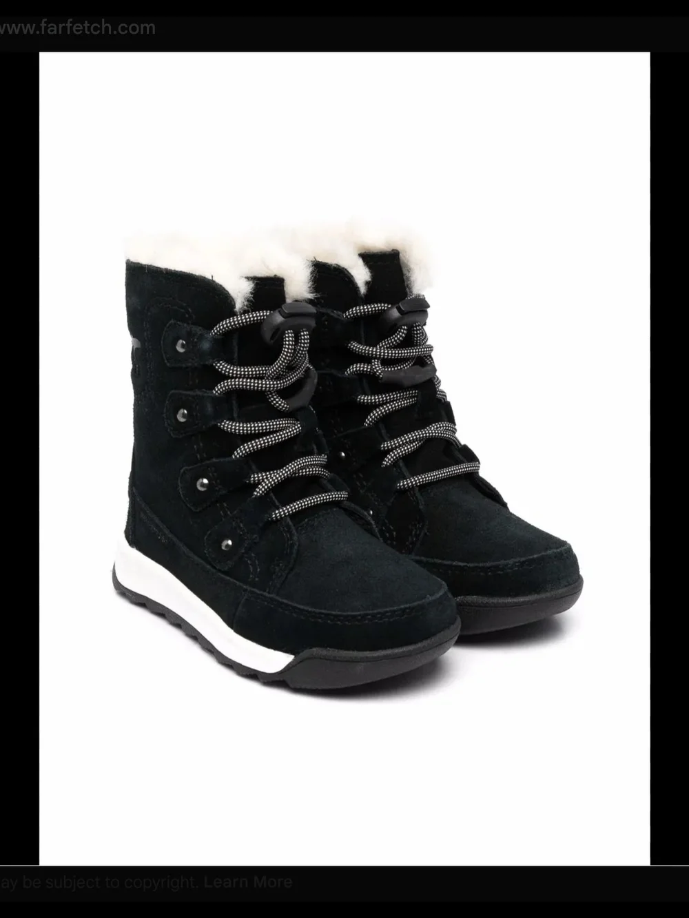SOREL Kids Whitney II Joan Lace Waterproof Boots Size 1